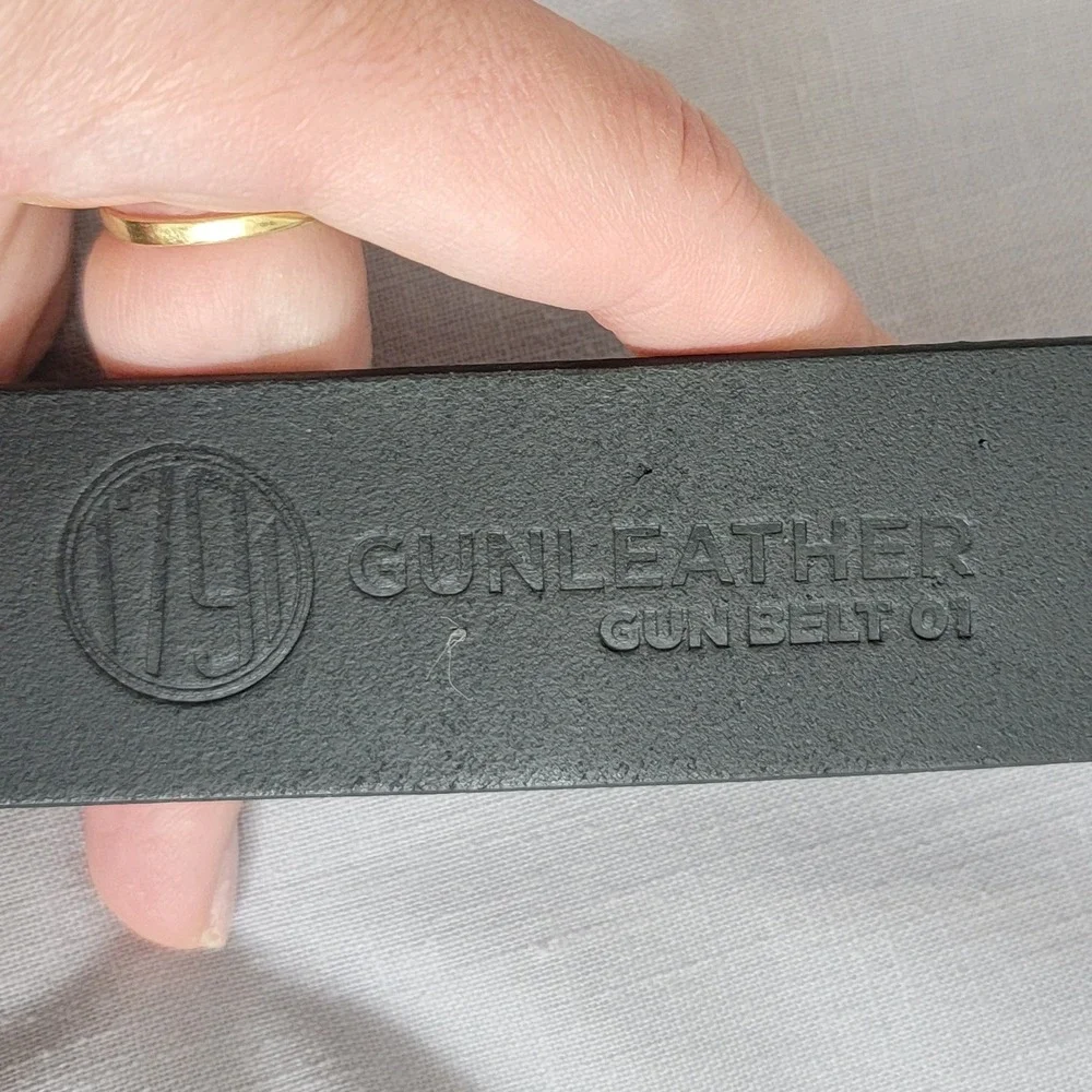1791 Gunleather NWOT Gun Belt 01 Black Leather Tactical EDC Belt Size 48 Pant 44